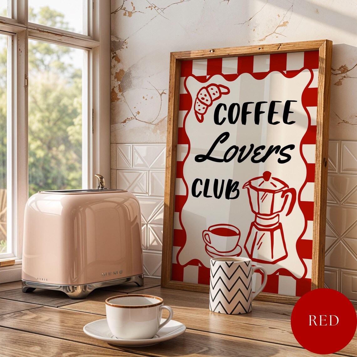 Coffee Lovers Club Kitchen Coffee Bar Decor Print - Image 2