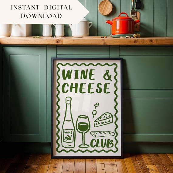 Wine Print, Restaurant Decor Art Print