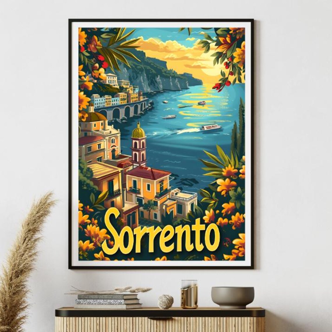 Sorrento Vintage Travel Poster