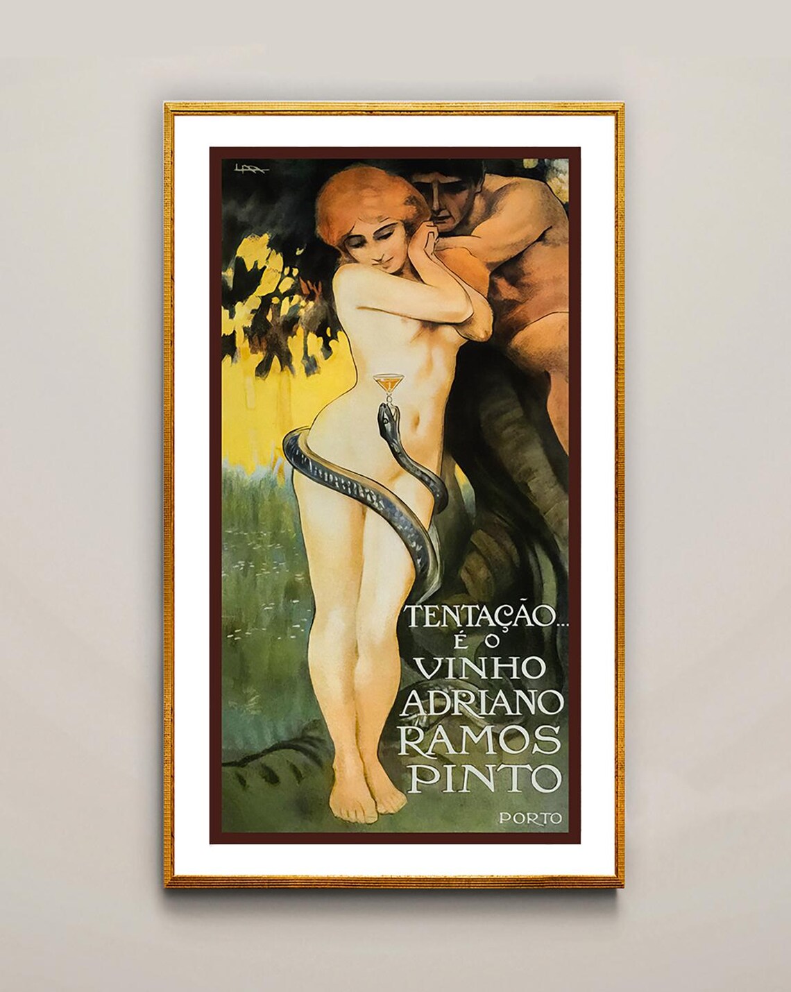 Tentaao Vinho Adriano Ramos Pinto Porto Vintage Art Print