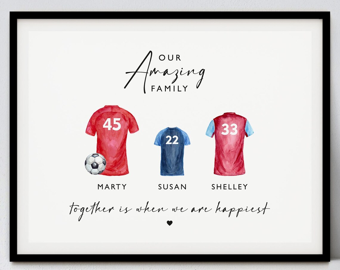 Football Shirt Print, Fathers Day Gift - Image 2