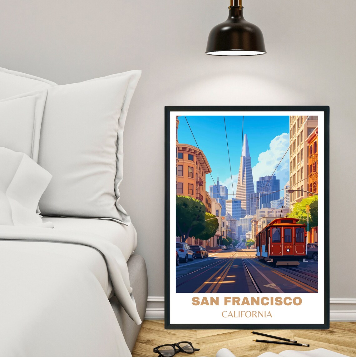 San Francisco Poster Print California Wall Art San Francisco Travel Poster Print San Francisco Art California Travel Poster Travel Gift - Image 2