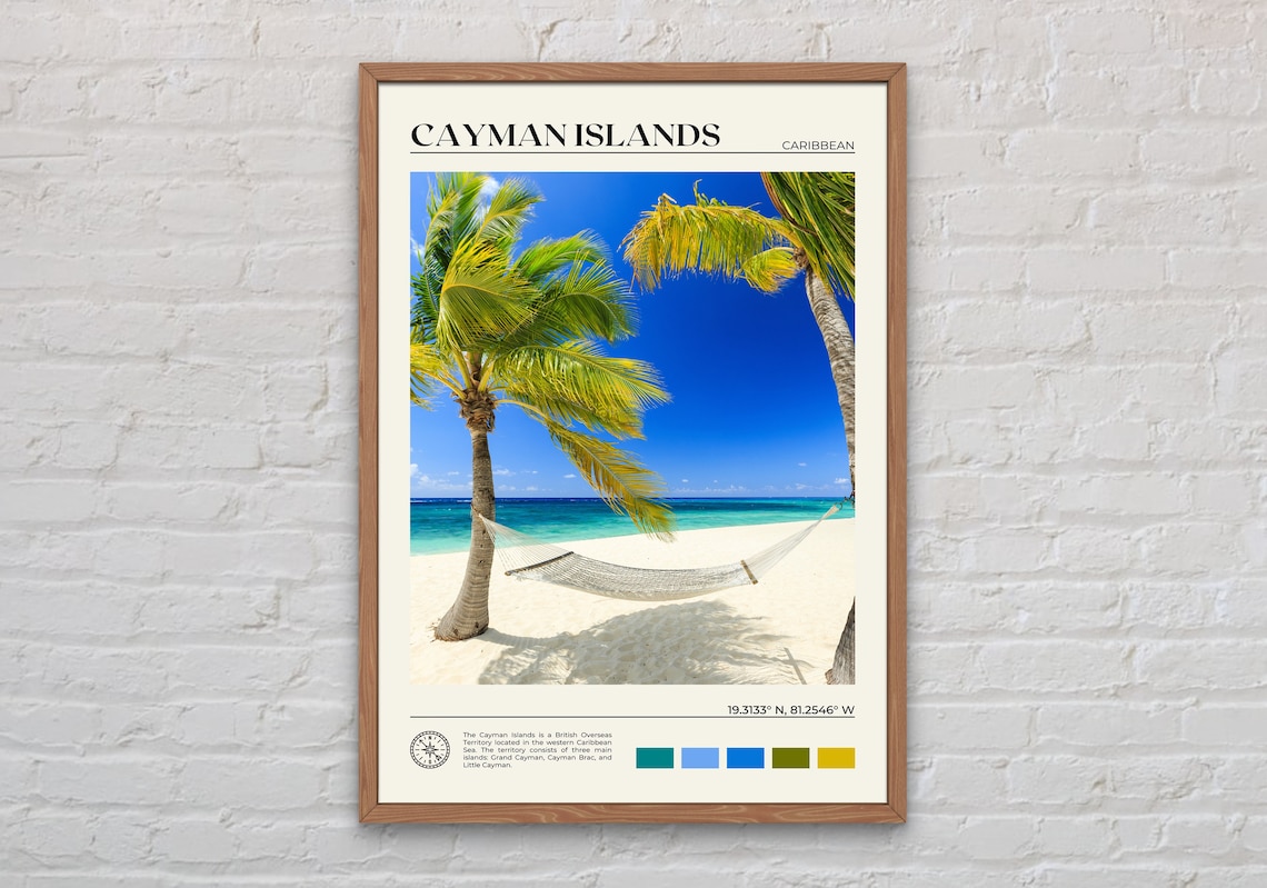 Cayman Islands Photo Art Print, Travel Wall Decor