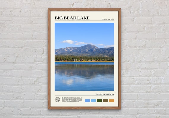 Big Bear Lake Photo Print, Travel Wall Art