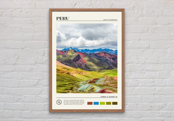 Peru Travel Poster, South America Wall Art