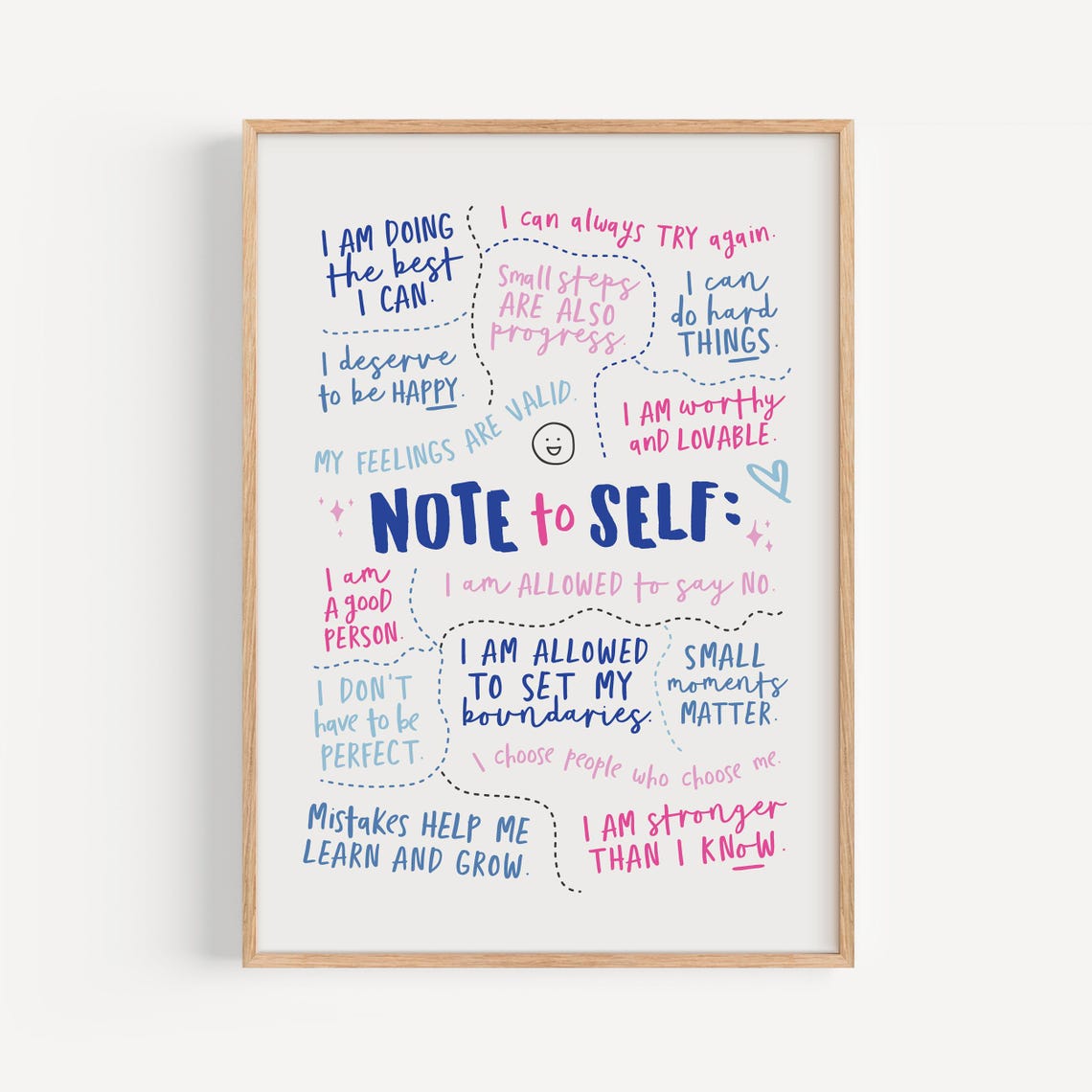 Positive Affirmation Poster for Teen Girls Room