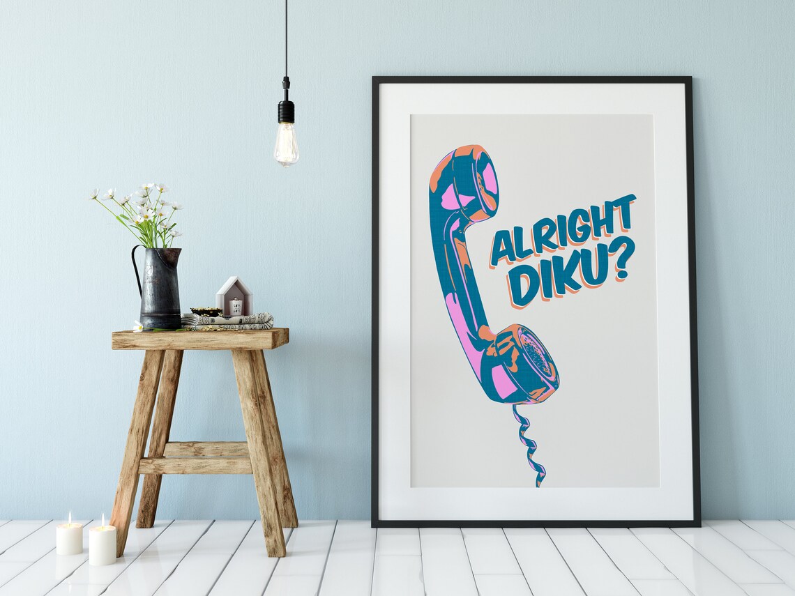 Alright Diku Indian Desi Poster Print - Image 3