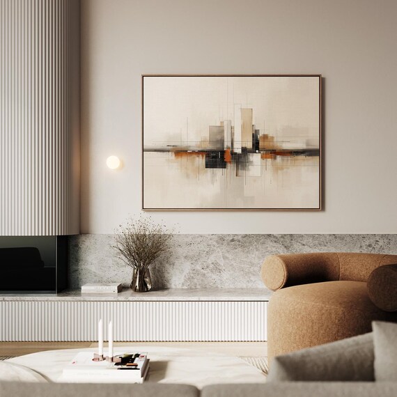 Abstract In Neutral Shapes Artwork Wall Art