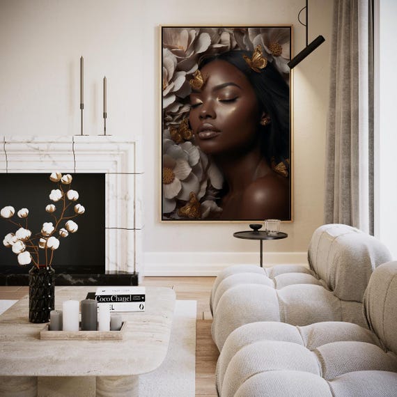 Dream Flight With Butterflies And Flowers Artwork Wall Art