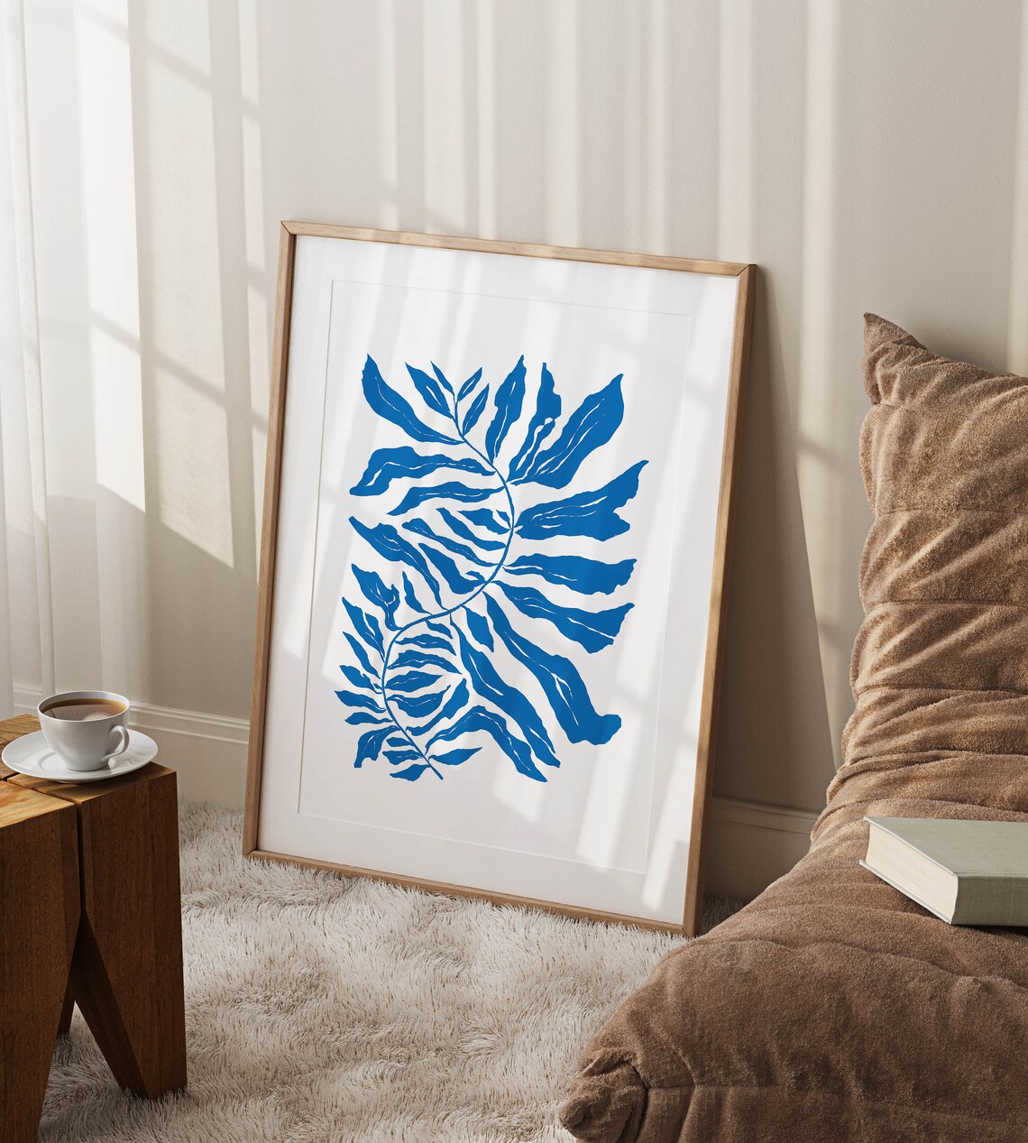 Floral Botanical Coastal Mid-Century Modern Art Print - Image 2