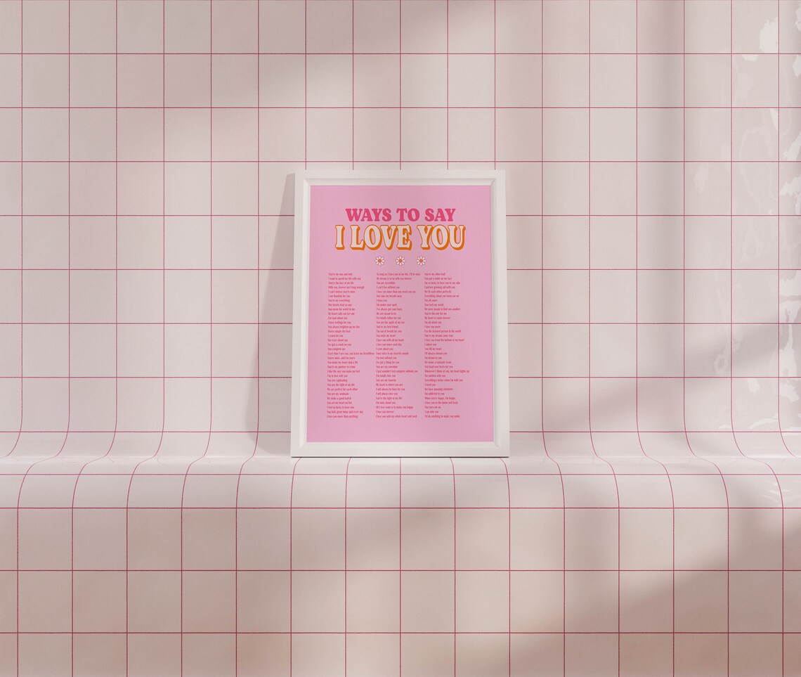 Ways to Say I Love You Preppy Love Art Print - Image 2