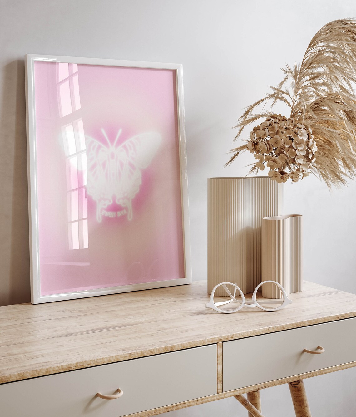 Y2K Aesthetic Butterfly Art Print, Coquette Decor - Image 2