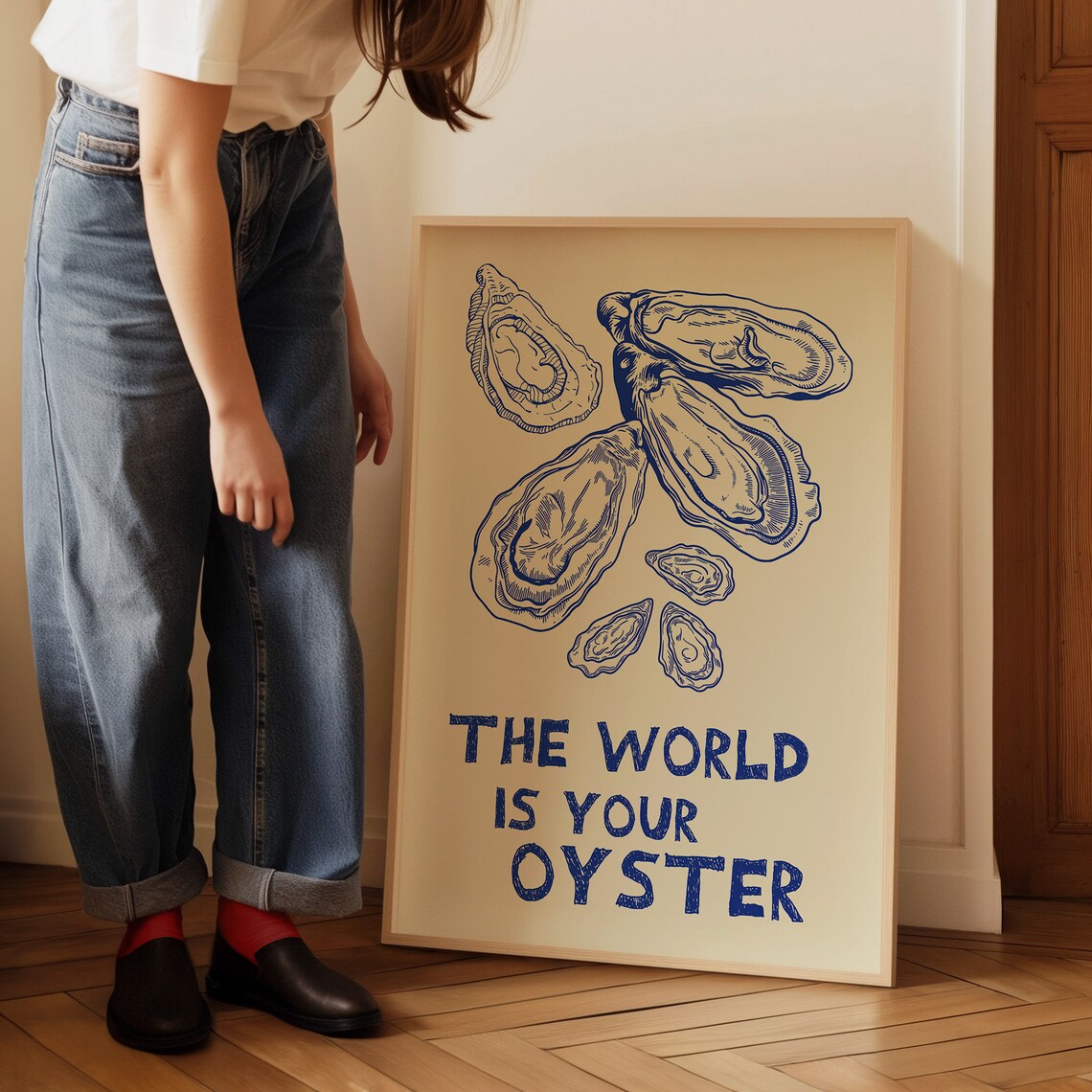 The World Is Your Oyster Art Print, Retro Kitchen - Image 3