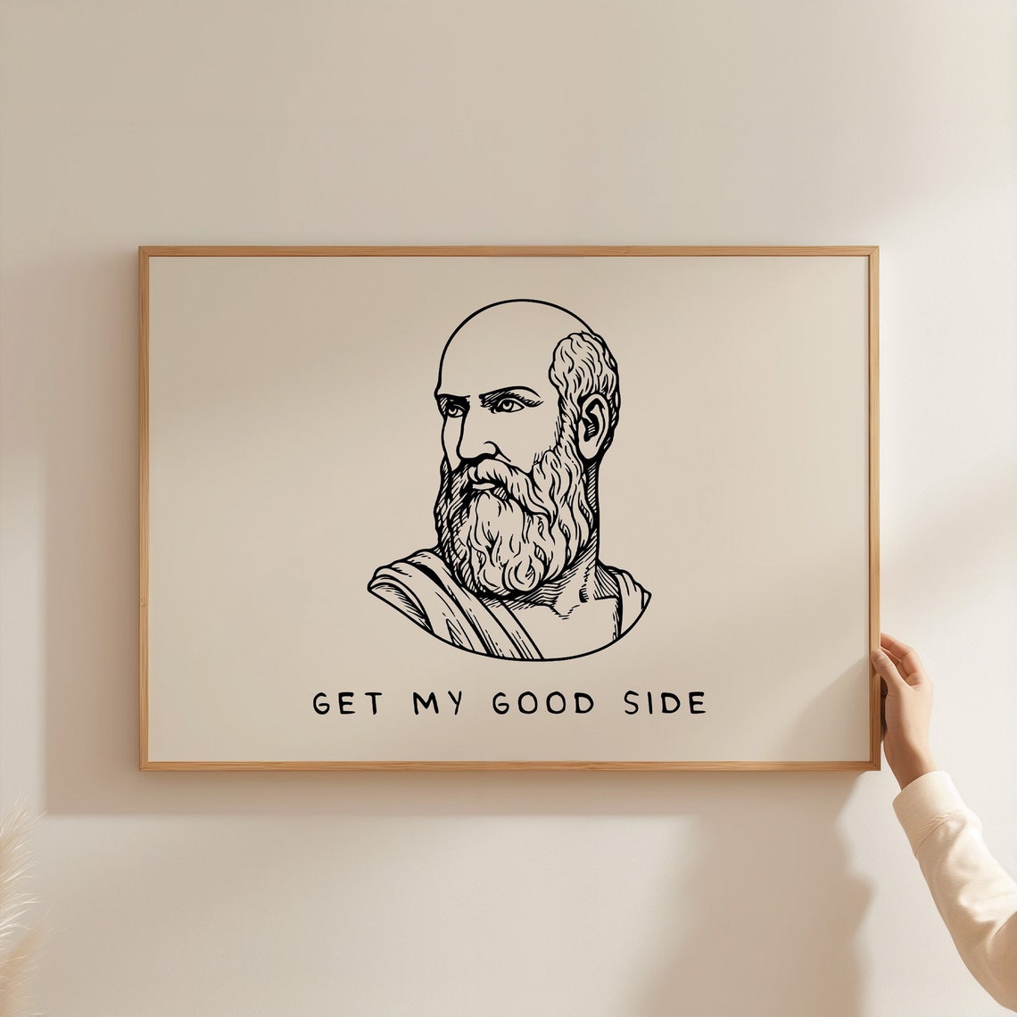 Get My Good Side Greek Philosopher Bust Funny Quote Home Decor Poster - Image 5