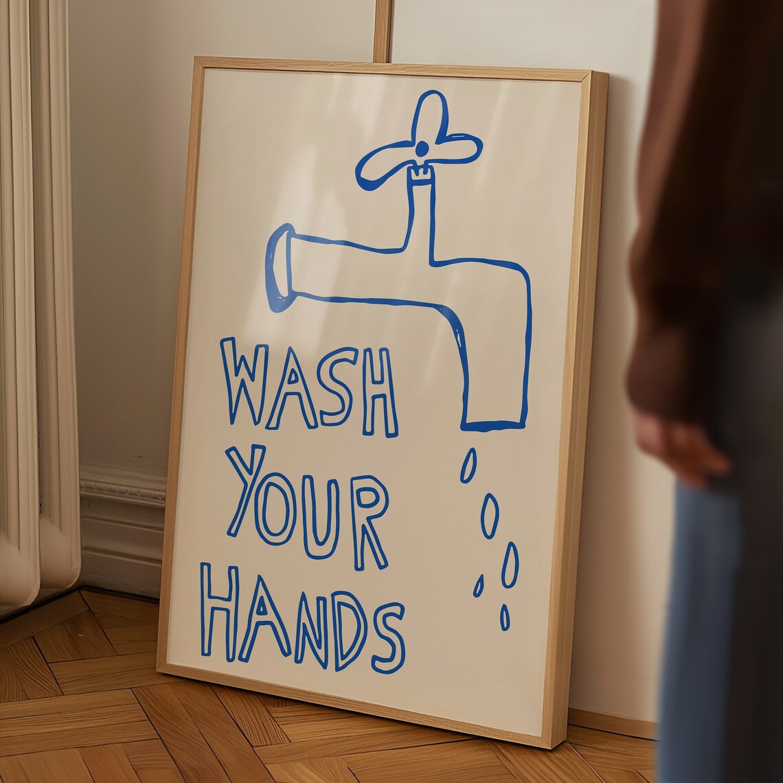 Wash Your Hands Funny Bathroom Quote Poster - Image 5