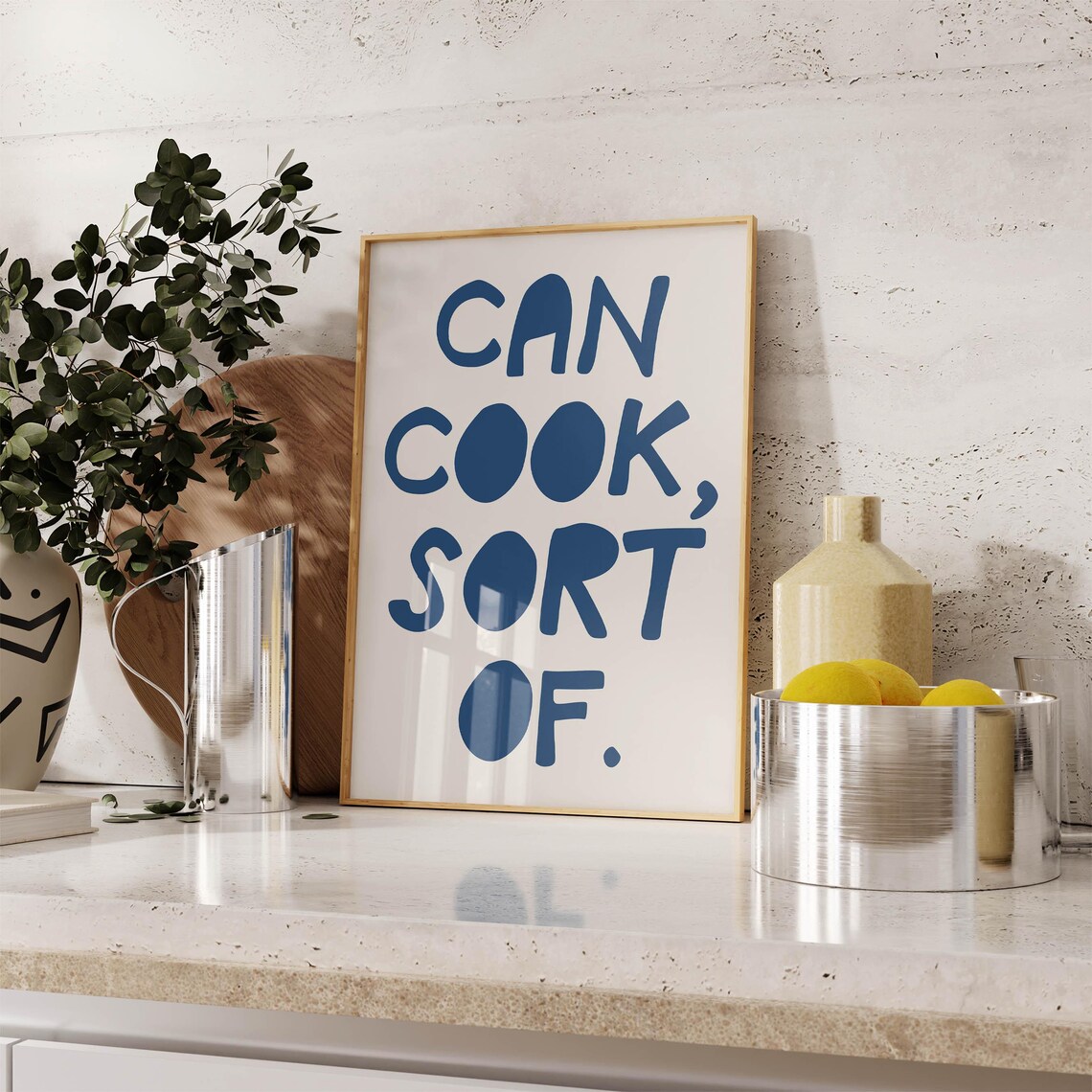 Can Cook Sort Of, Funny Kitchen Quote Poster - Image 3