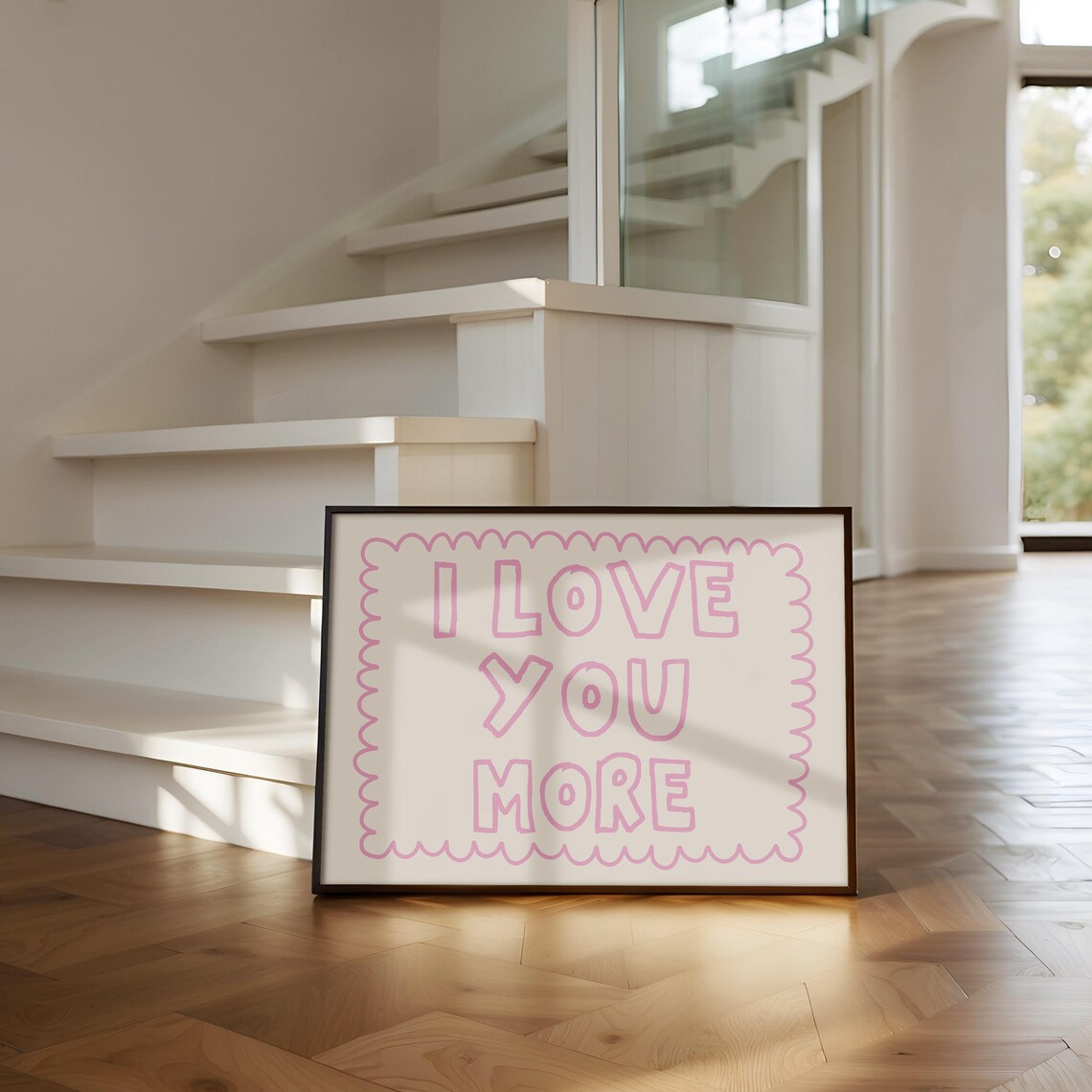 I Love You More Quote Art Print, Trendy Bedroom Decor - Image 2