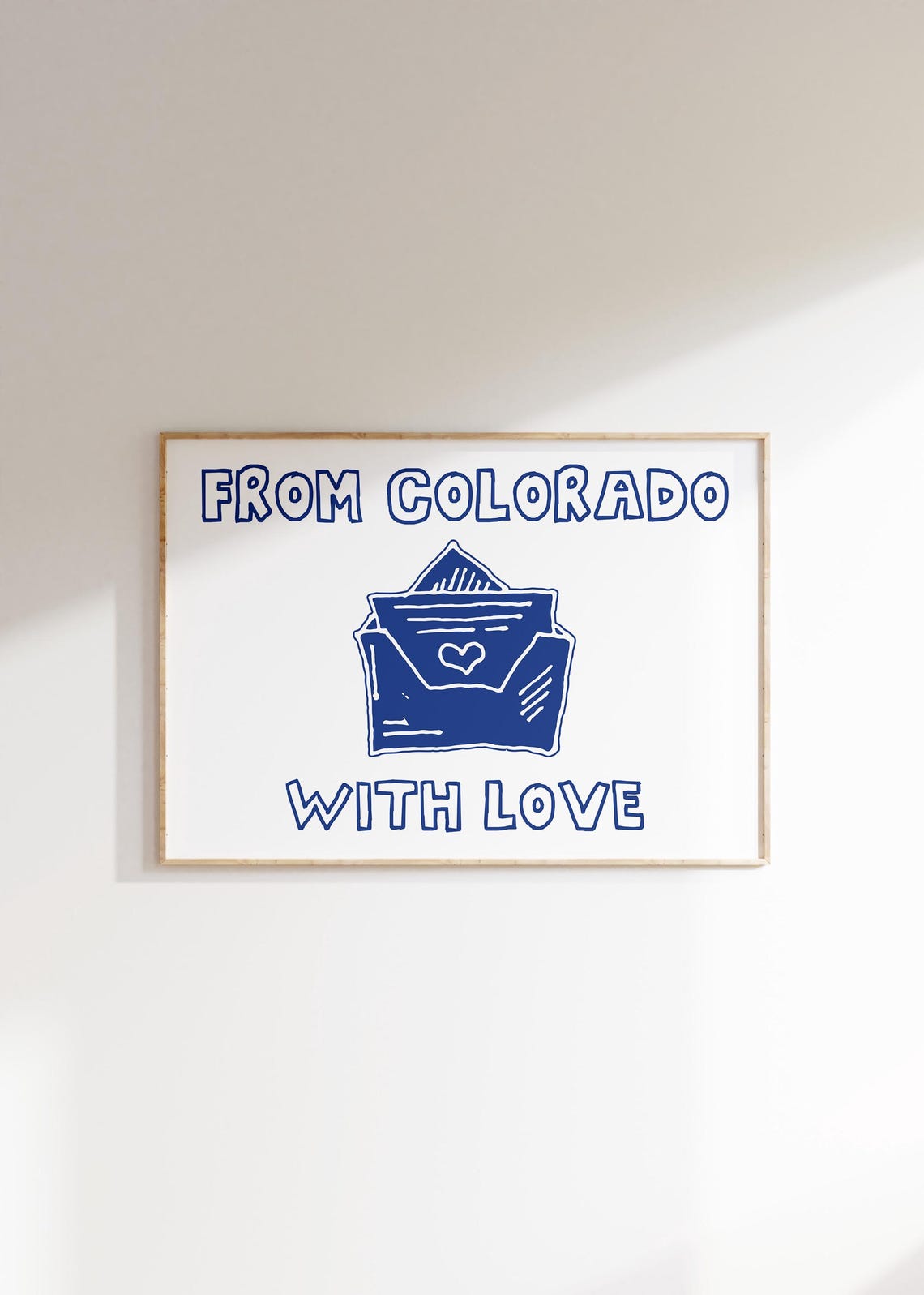 From Colorado With Love Open Envelope Blue State Pride Poster - Image 3