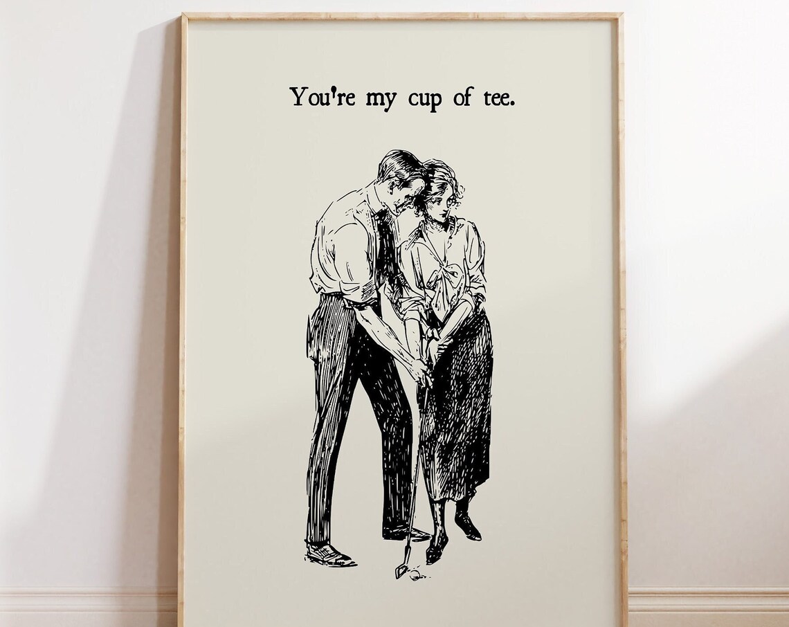 Vintage Golf Print, Funny Feminine Golf Poster