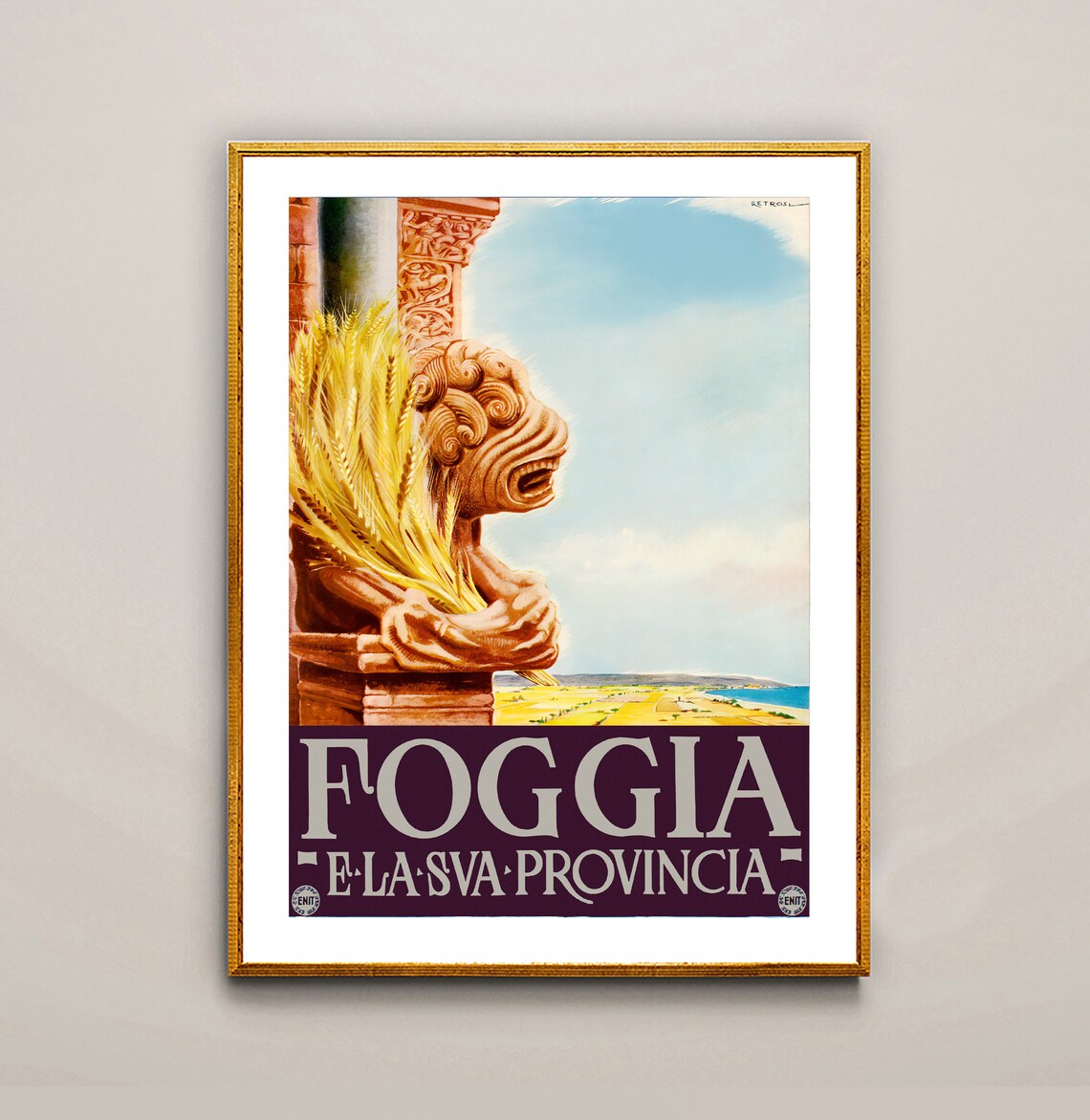 Foggia Italy Vintage Travel Poster, Wall Art Print - Image 2