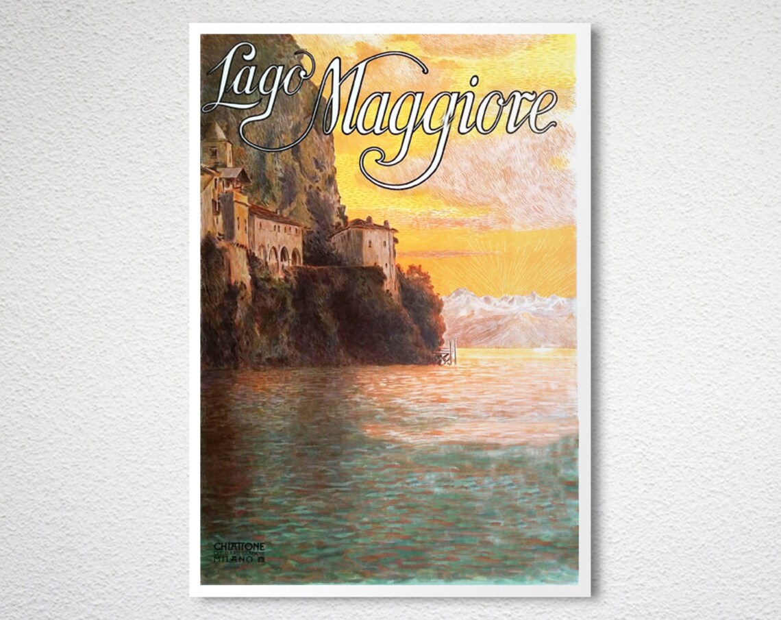 Lago Maggiore Vintage Travel Poster, Italy Art Print - Image 2