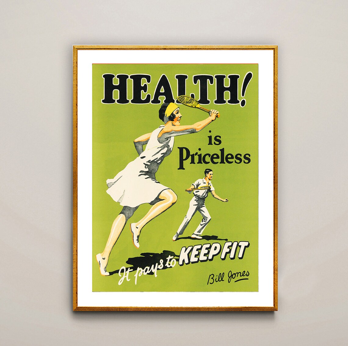 Health Is Priceless Vintage Motivational Poster - Image 2