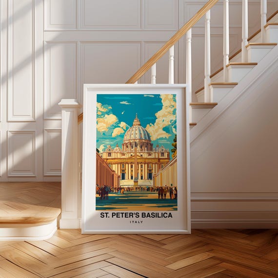 St Peters Basilica St Peters Basilica Wonder Vatican Landmark Landmark Poster Birthday Present Wedding Gift