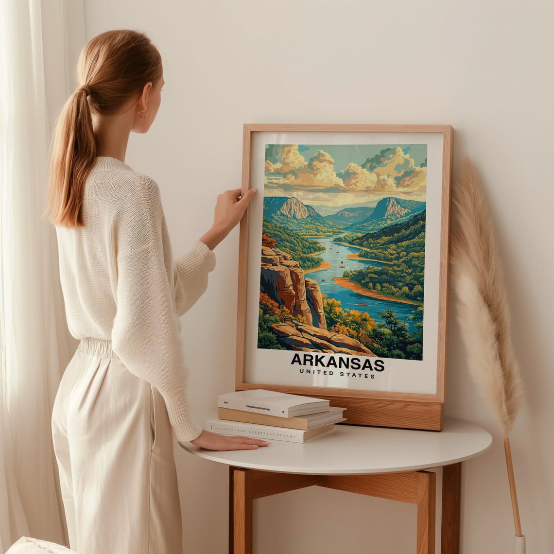 Arkansas Print Usa Poster Travel Wall Art Nature Print Scenic Art Mountain Decor State Poster Outdoor Print Travel Poster - Image 2
