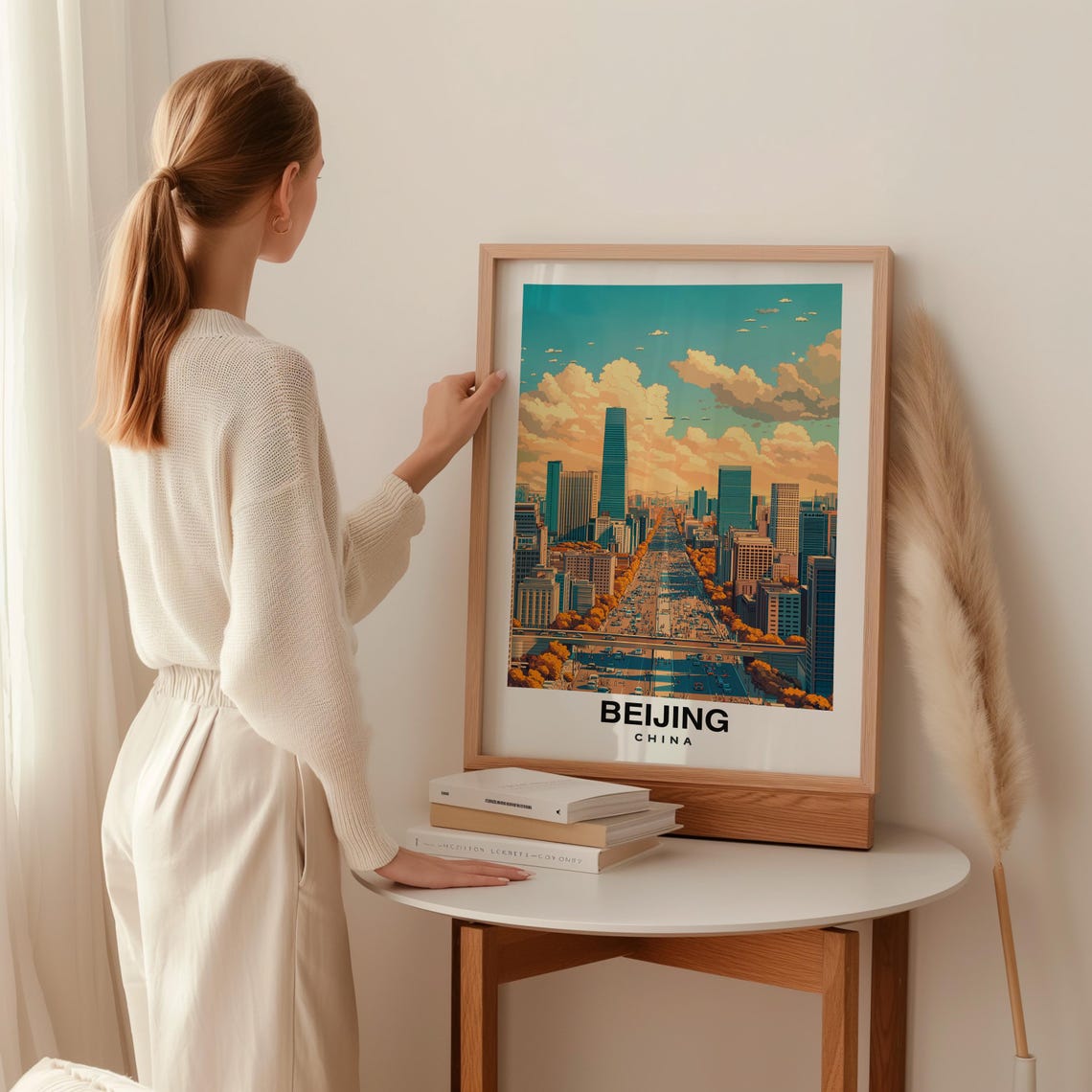 Beijing Print China Poster Travel Wall Art Cityscape Print Scenic Art Landmark Decor Historic View Forbidden City Travel Poster - Image 2