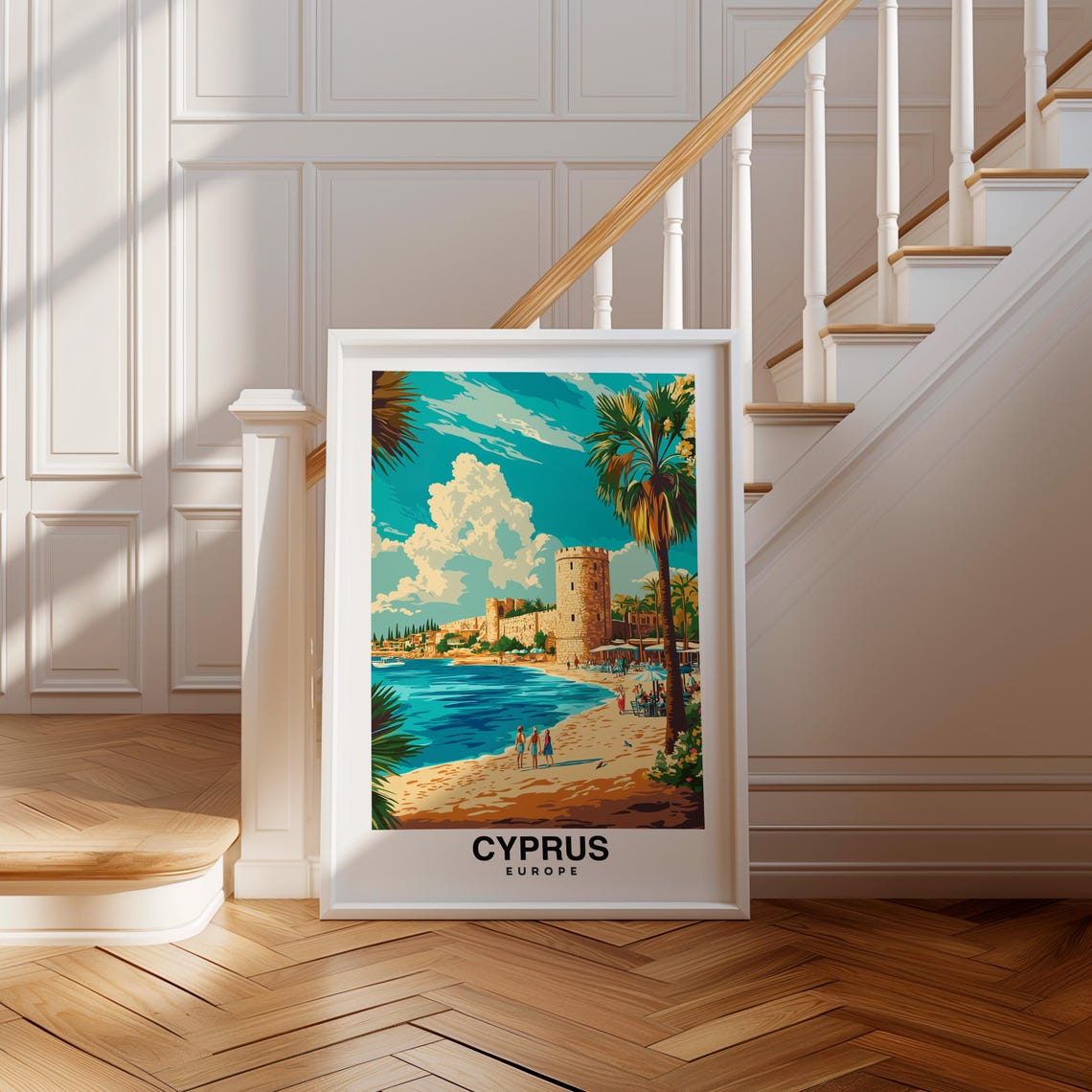 Cyprus Print Island Poster Travel Wall Art Coastal Print Mediterranean Art Scenic Decor Nature Print Europe Poster Travel Poster