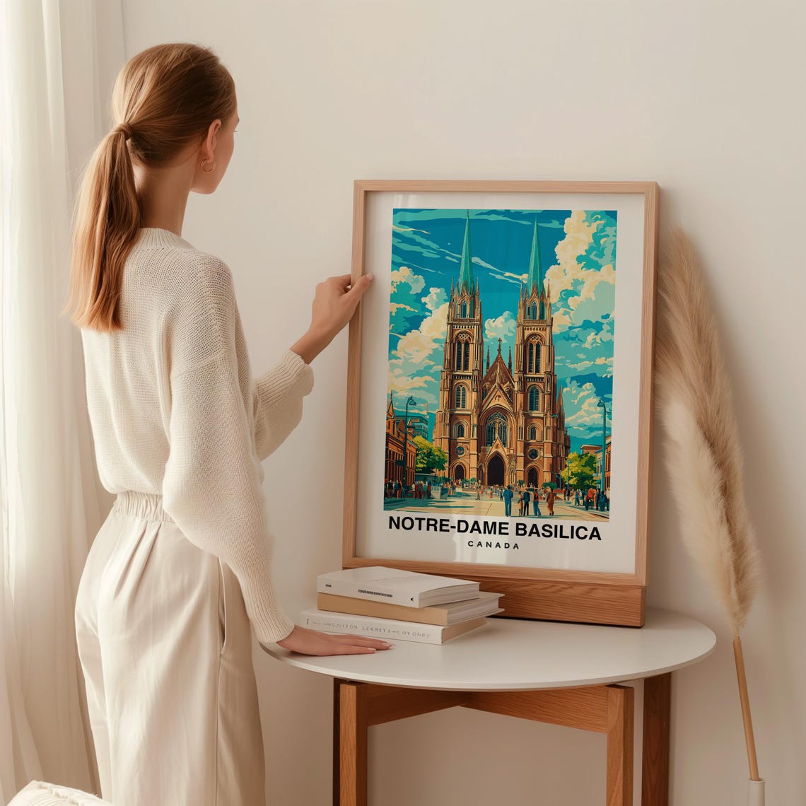Notre Dame Basilica Travel Print Canada Canada Landmark Landmark Poster Birthday Present Wedding Gift - Image 2