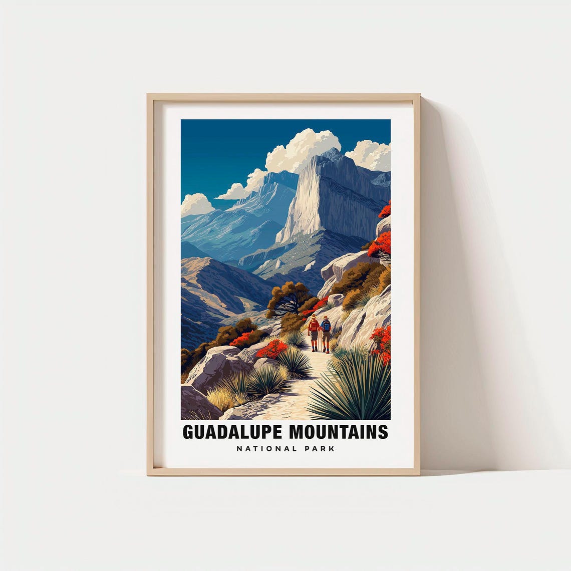 Guadalupe Mountains National Park Hikers Desert Peaks Poster