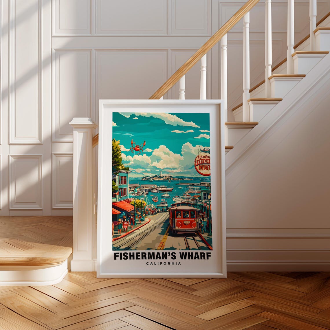 Fishermans Wharf Print California Poster Fishermans Wharf Views Fishermans Wharf Landmarks Fishermans Wharf City California Charm