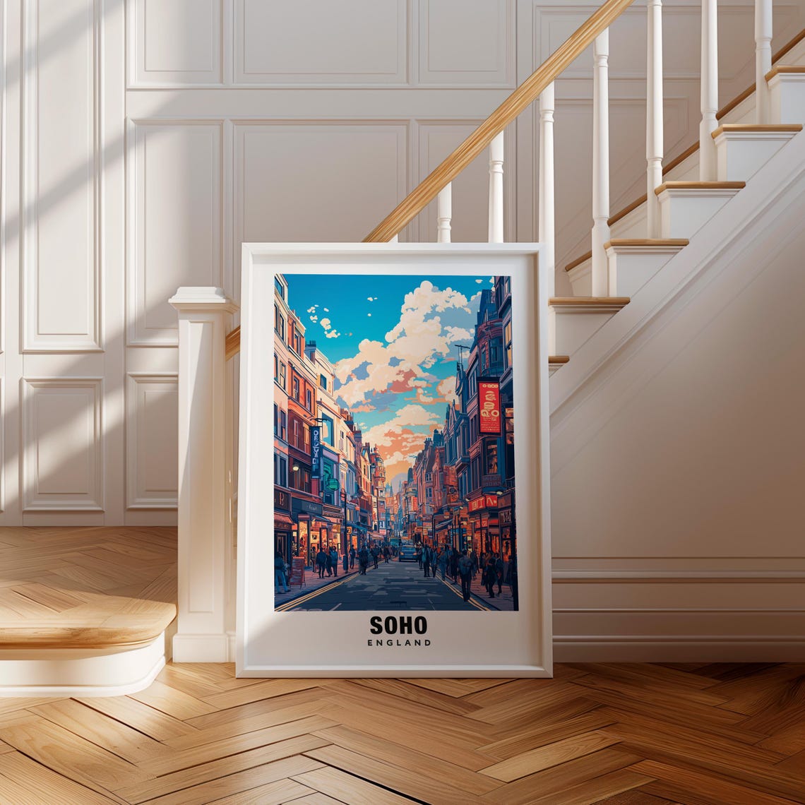 Soho London Print England Poster Soho London Views Soho London Streets Soho London Charm London City Soho London Beauty Soho Art