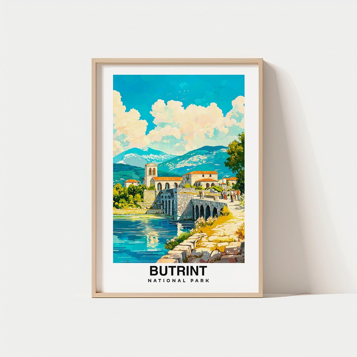 Butrint National Park Print Travel Poster Albanian Art Ancient Ruins Scenic Views Cultural Landmark Vibrant Nature Albanian Charm