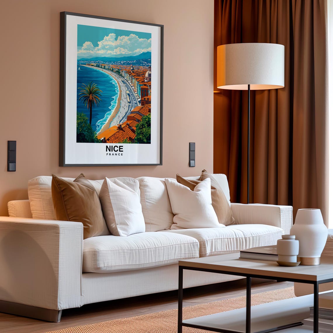 Nice Print France Poster Nice Views Nice Art France Charm Nice Beauty Coastal Heritage Scenic Landscape Riviera Culture France Art - Image 4