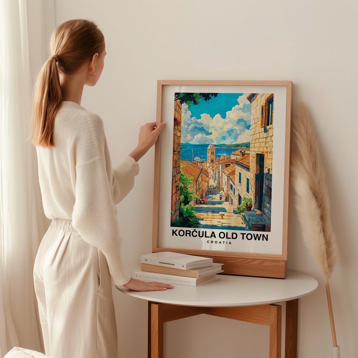 Korula Old Town Travel Print Wall Art Korula Croatia City Print Korula Old Town Travel Gift Korula Old Town Poster Travel Gift - Image 2