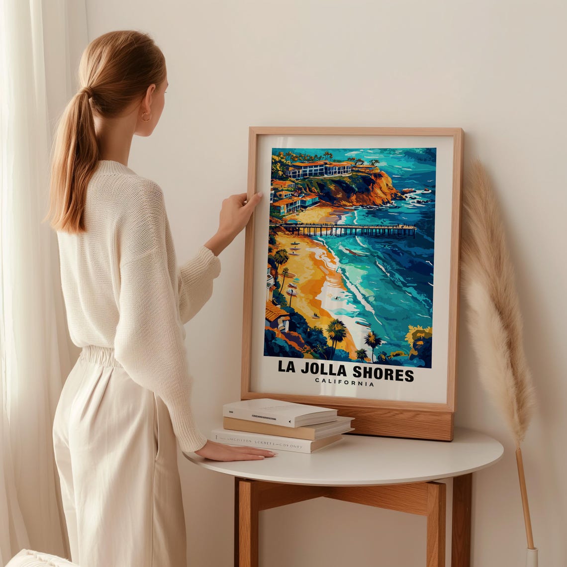 La Jolla Shores Print California Poster La Jolla Shores Views La Jolla Shores Landmarks La Jolla Shores City California Charm La Jolla - Image 2