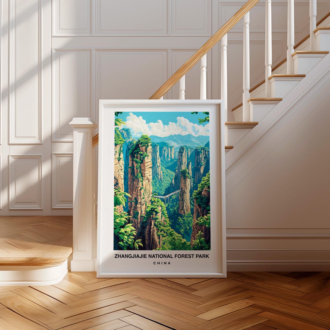 Zhangjiajie National Forest Park China Travel Print Wall Art China Print China Travel Art China National Park Poster