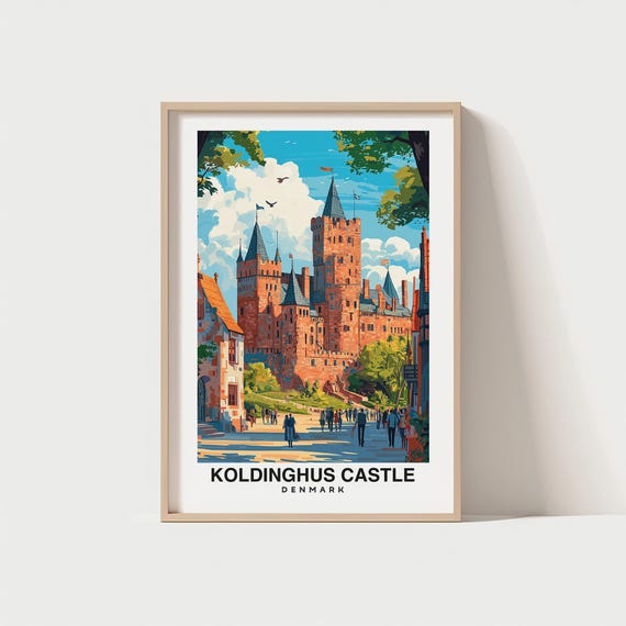 Koldinghus Castle Travel Print Wall Art Kolding Denmark City Print Koldinghus Castle Travel Gift Koldinghus Castle Poster Travel Gift
