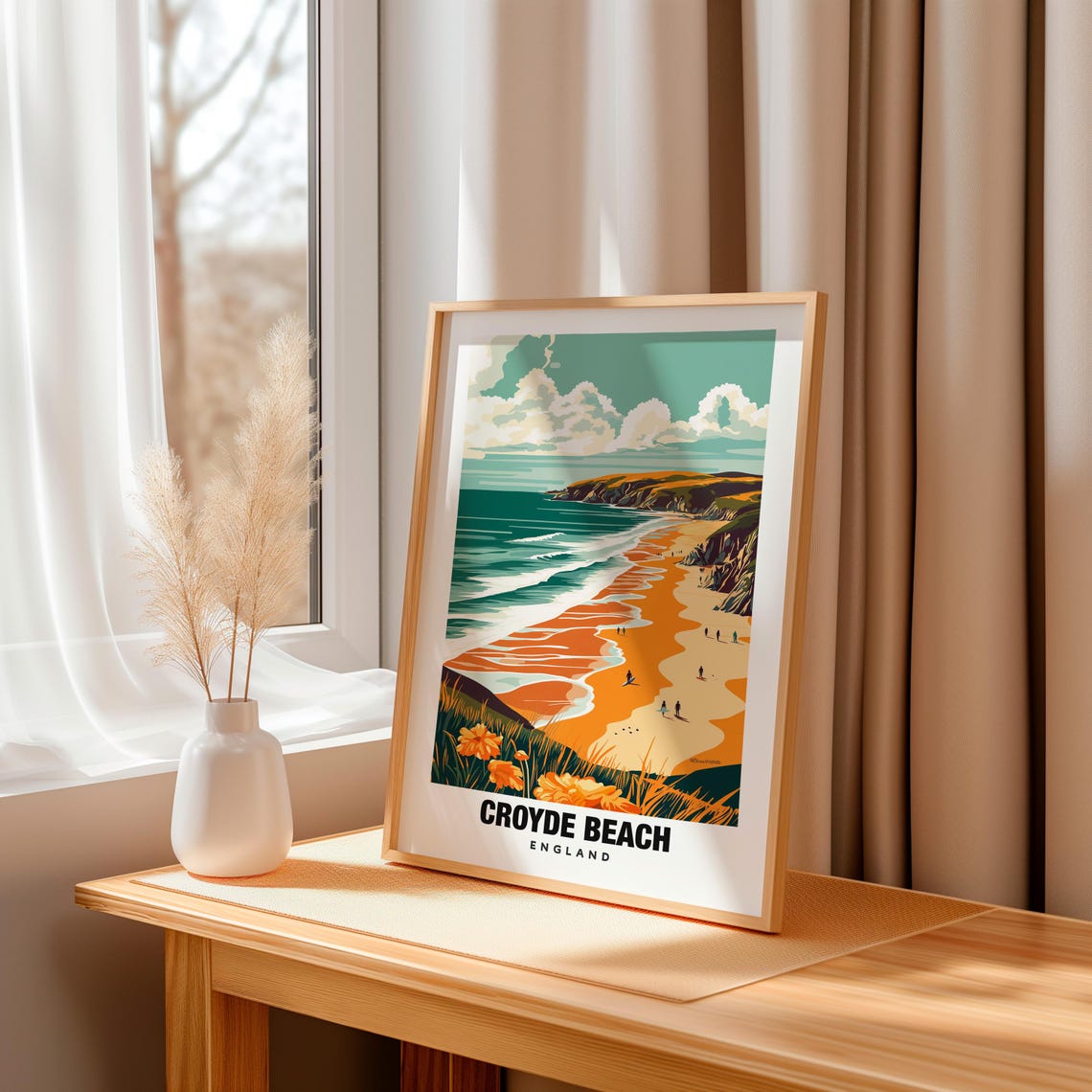 Croyde Beach Print England Poster Croyde Beach Views Croyde Beach Surf Croyde Village England Charm Croyde Beauty Croyde Heritage - Image 3