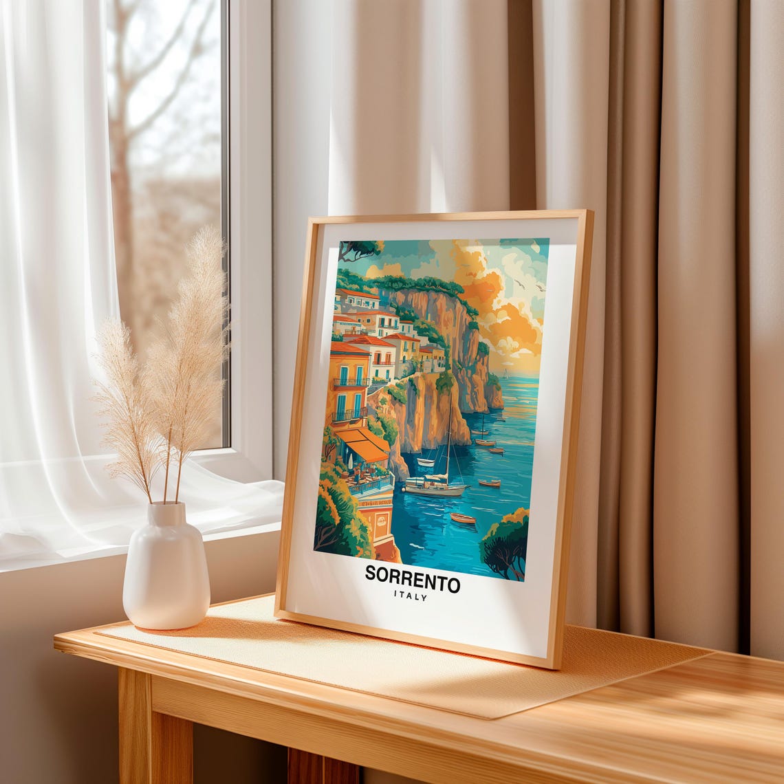 Sorrento Italy Travel Print Wall Art Sorrento Italy City Print Sorrento Italy Travel Gift Sorrento Italy Poster - Image 3