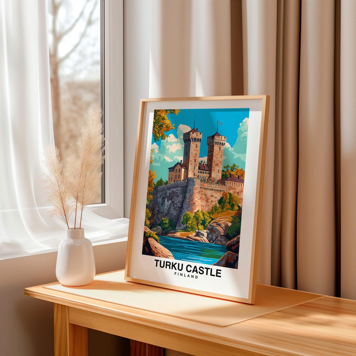 Turku Castle Travel Print Wall Art Turku Finland City Print Turku Castle Travel Gift Turku Castle Poster Travel Gift - Image 3