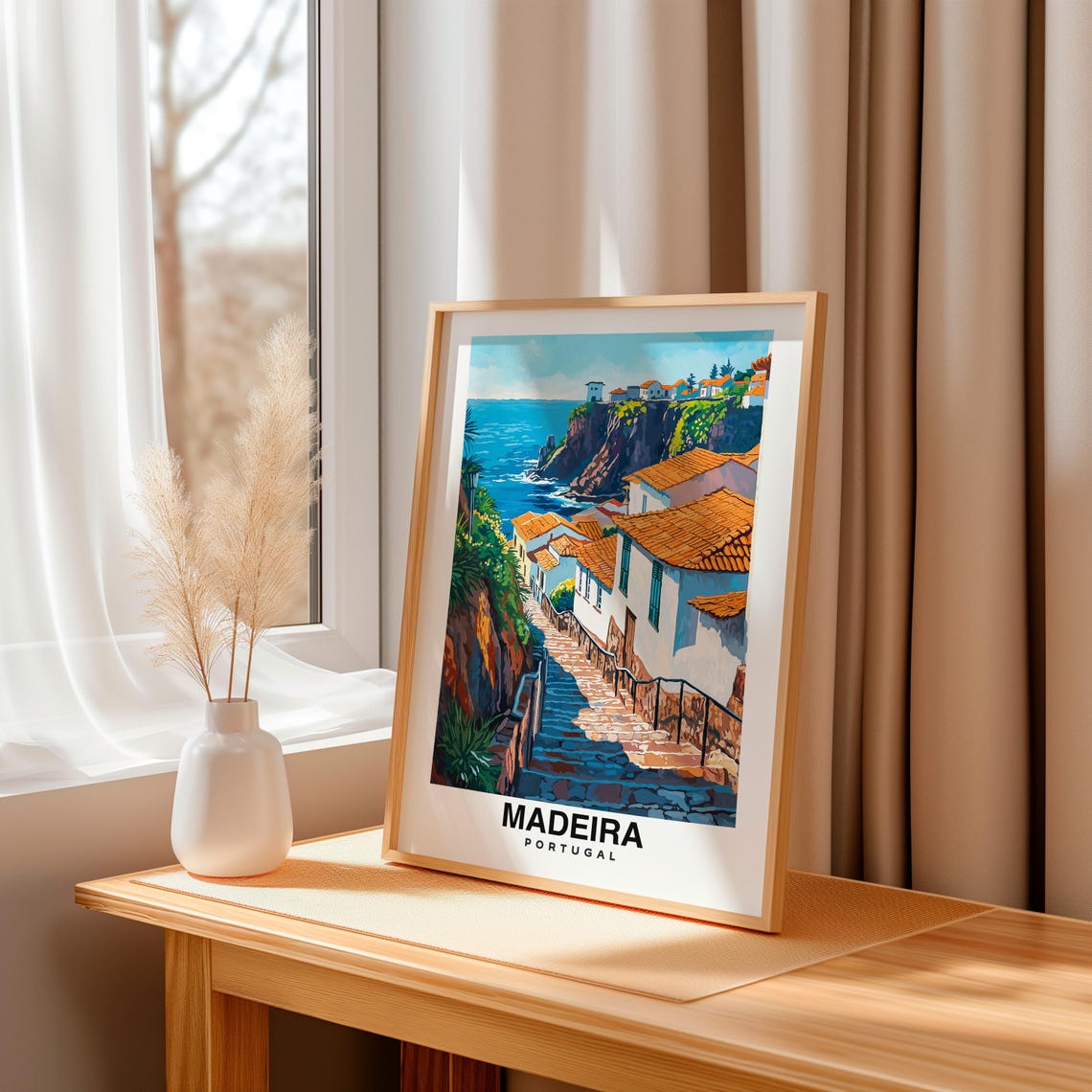 Madeira Portugal Travel Print Wall Art Madeira Portugal City Print Madeira Portugal Travel Gift Madeira Portugal Poster Travel Gift - Image 3