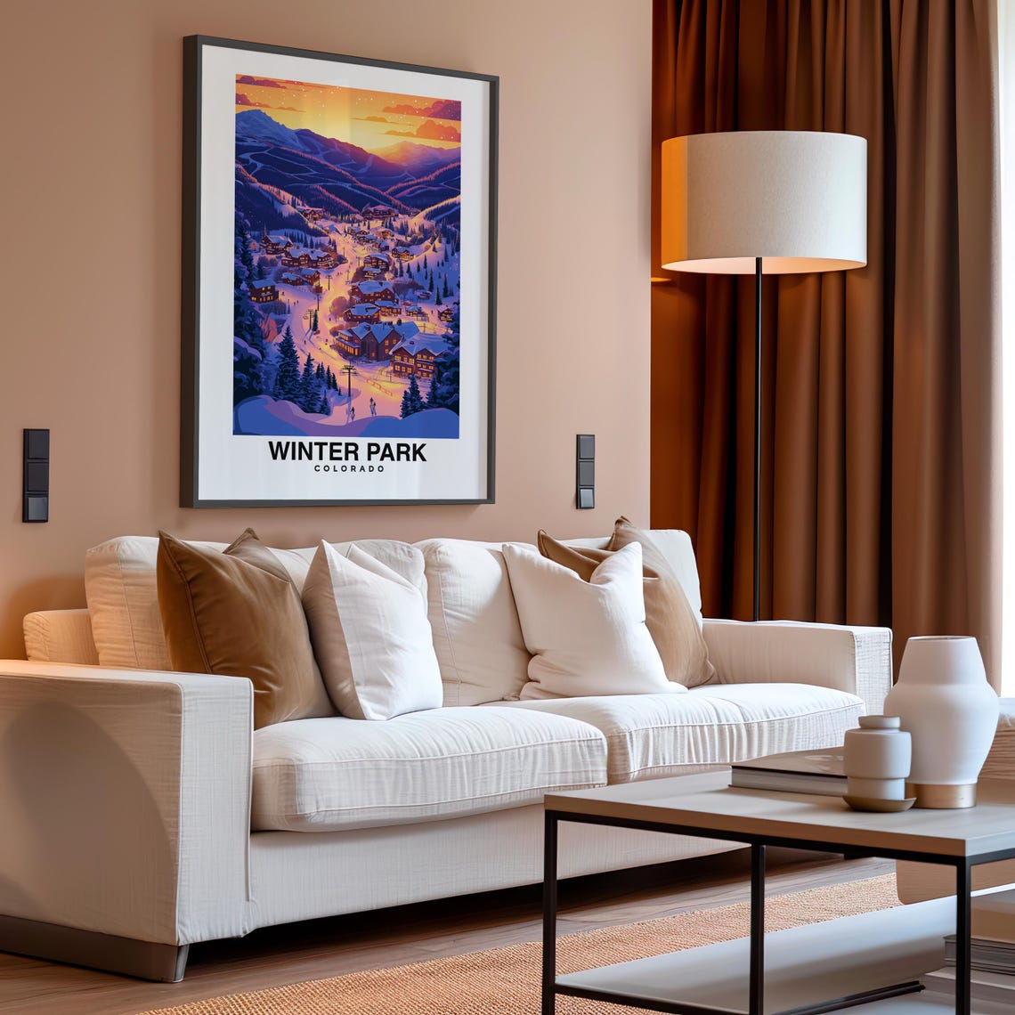 Winter Park Print Travel Poster Colorado Art Snowy Peaks Ski Resort Scenic Views Outdoor Adventure Mountain Charm Winter Wonderland - Image 4
