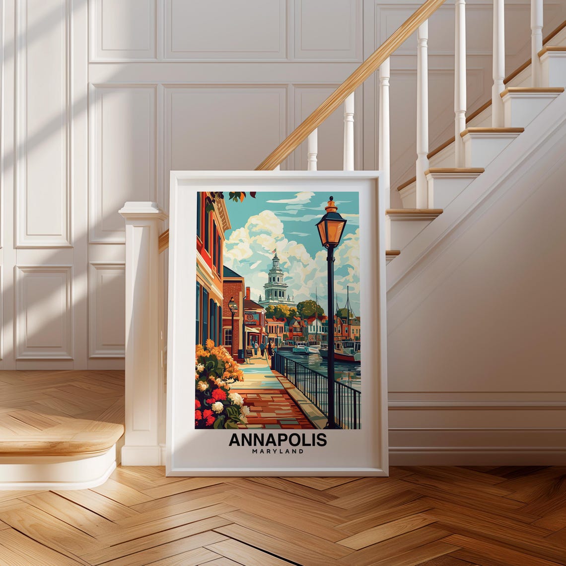 Annapolis City Print Annapolis Travel Poster Maryland Travel Gift Annapolis Maryland Poster Annapolis Gift Usa City