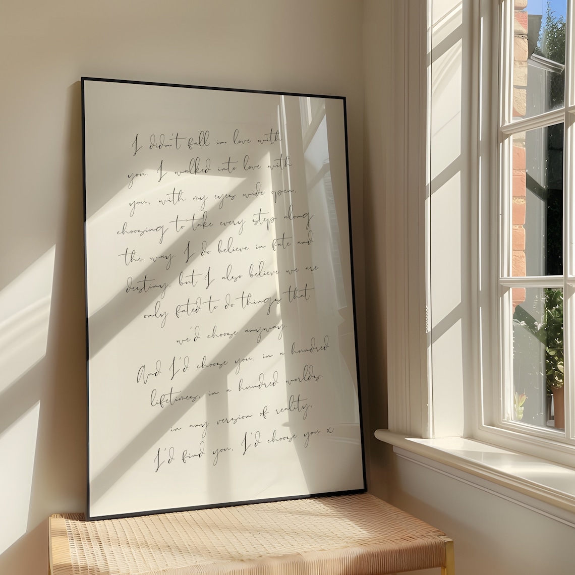 I Didn't Fall In Love With You Handwriting Art Print