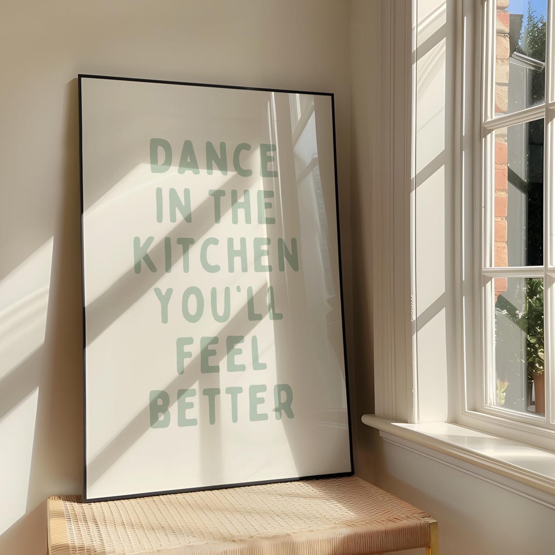 Dance In The Kitchen Youll Feel Better Sage Quote Family Poster