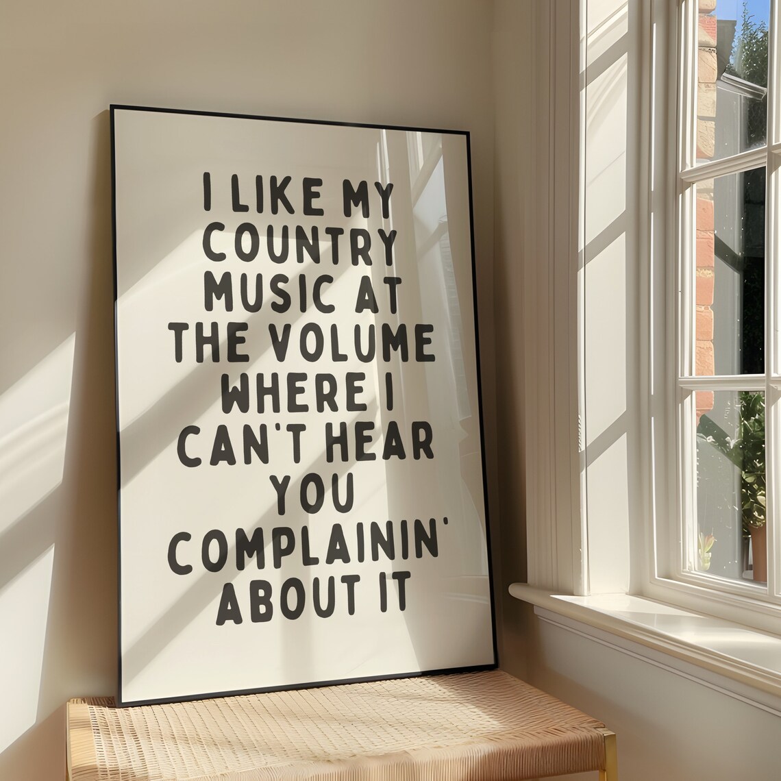 I Like My Country Music Loud Bold Black Sassy Typography Poster