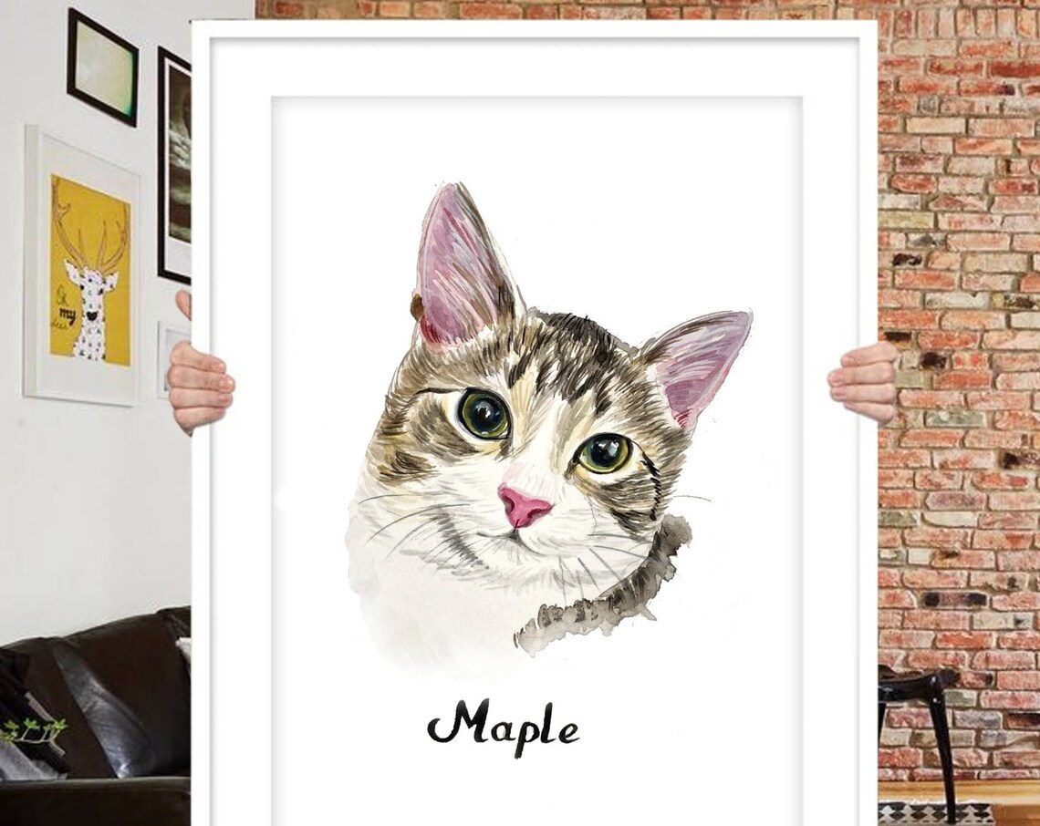 Custom Cat Portrait From Photo, Christmas Gift - Image 5